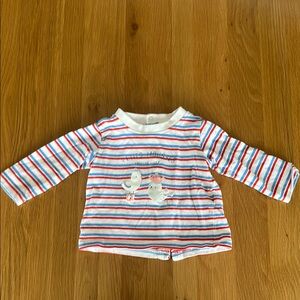 Sergent Major Striped Long Sleeve Kids Shirt 6M